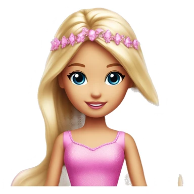 Barbie fairy princess cute girl with c sticker