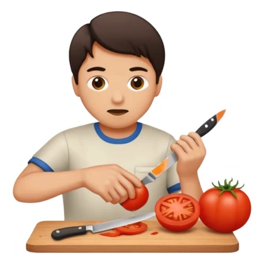 Person cutting sticker