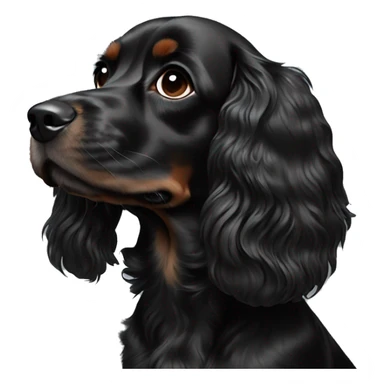 Cocker/cavalier spaniel black sticker
