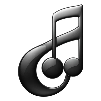 music icon black and white color gradients  sticker