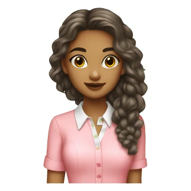 cute preppy girl tropical miami sticker