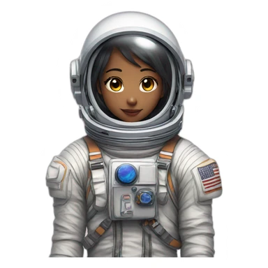 Anime girl astronaut sticker