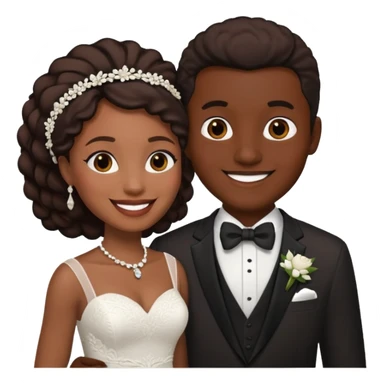 need an image of an african american wedding couple sticker