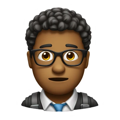 Nerd emoji but sad sticker