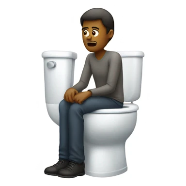 Cold sitting on the toilet sticker