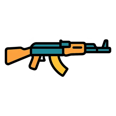 colored AK-47 rifle icon sticker