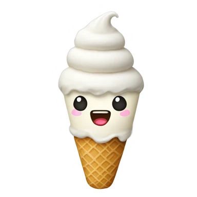 White ice cream sticker