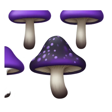 Black and purple mushroom sticker