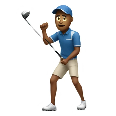 Guy crushing golf ball sticker