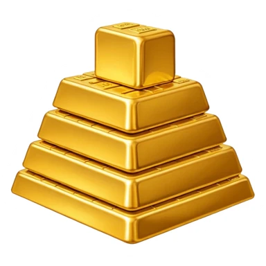 Mountain of gold bars sticker