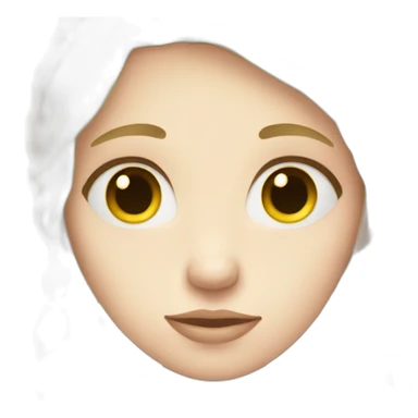 girl with pale skin deeply thinking sticker