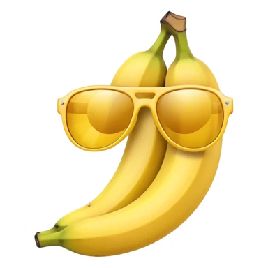Banana wearing sunglasses upside down  sticker