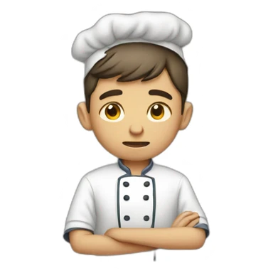 sad boy cooking sticker