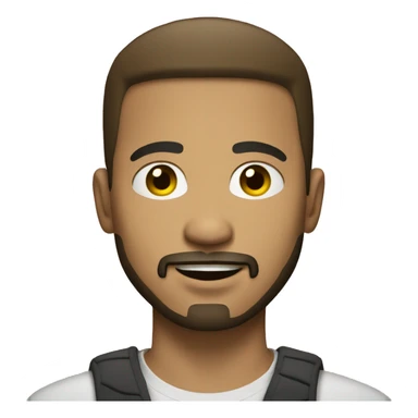 a light skin, brunette, with light connected goatee beard guy  sticker