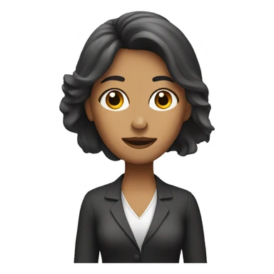 a female therapist thinking brond hair sticker