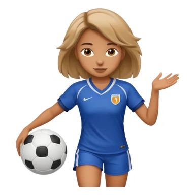 girl tha plays football sticker