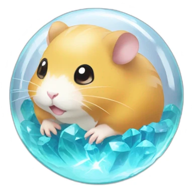 Crystal ball seedling hamster pokémon sticker