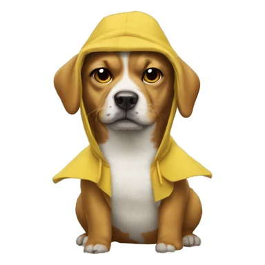 Dog in a duck costume  sticker