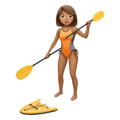 Girl paddle boarding  sticker