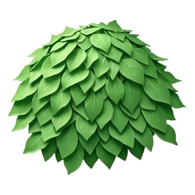 loose scatter of flat jagged green flakes, crisp and matte, evoking dried wild garlic, soft lighting, subtle shadows, emoji scale sticker