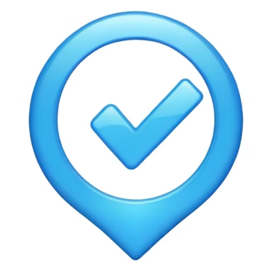 Синия галочка для макс sticker