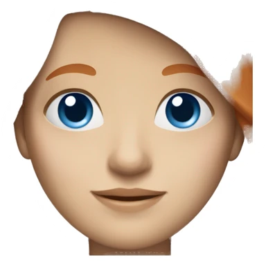 a light red headed person, pale with blue eyes sticker