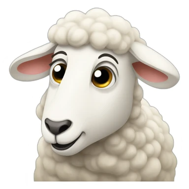a sheep saying shush sticker