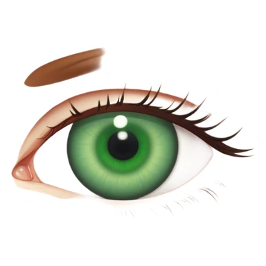 dilated green eye sticker