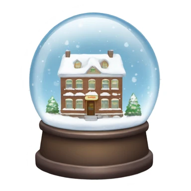 snow globe with snowball in downtown sticker
