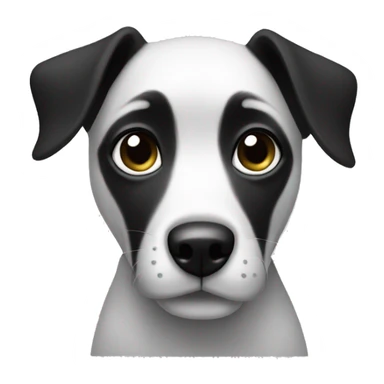 a little dog black and white sticker