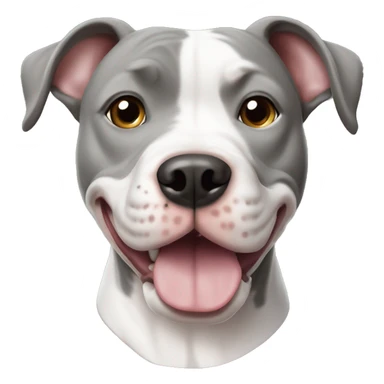 Gray and white pitbull sticker