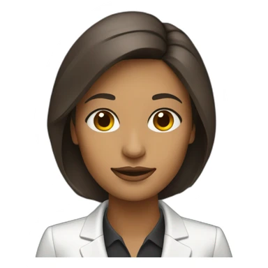 businesswoman using ai sticker