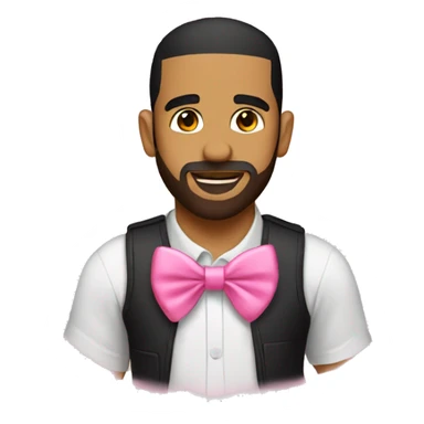 Drake with a pink bow sticker