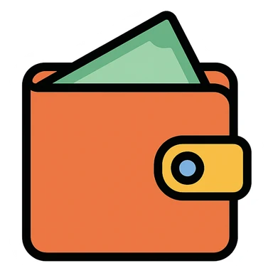 colored wallet icon sticker