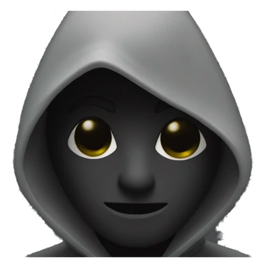 grayscale black mysterious masked hooded man sticker