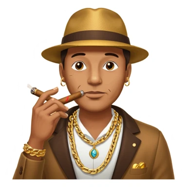 guy smoking cigar with grills sticker