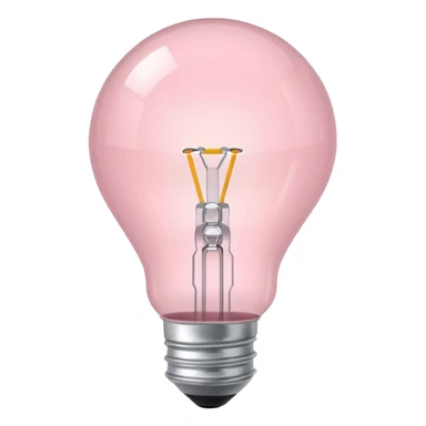 light pink light bulb minimal design sticker
