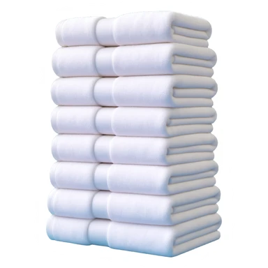 A stack of folded towels sticker