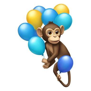 Monkeys popping balloons  sticker