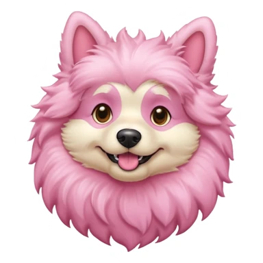 pink girly dog playing fetch sticker