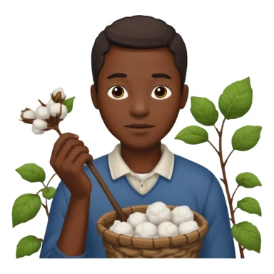 Black man picking cotton sticker