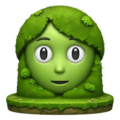 sculpture with moss sticker