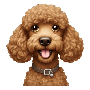 BROWN POODLE DRAWING A PICTURE sticker