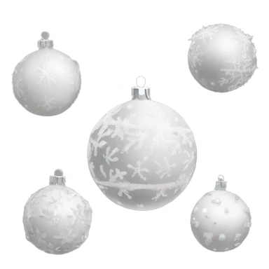 Christmas ball decorations white  sticker