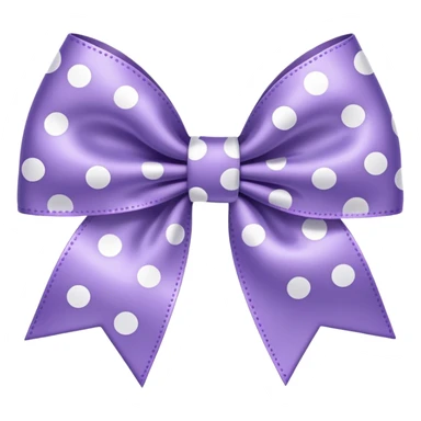 lavender bow with white polka dote sticker