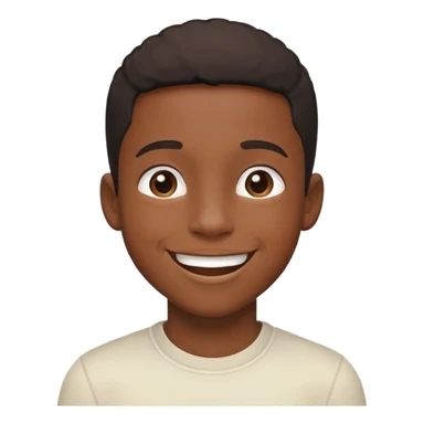 Black smiling boy indoors portrait sticker