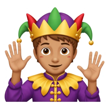 Kid doing 67 hand jester sticker