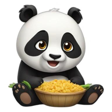 Hungry panda sticker