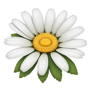 One white daisy flower sticker