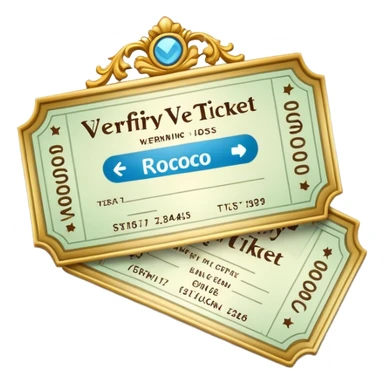 rococo verify ticket sticker